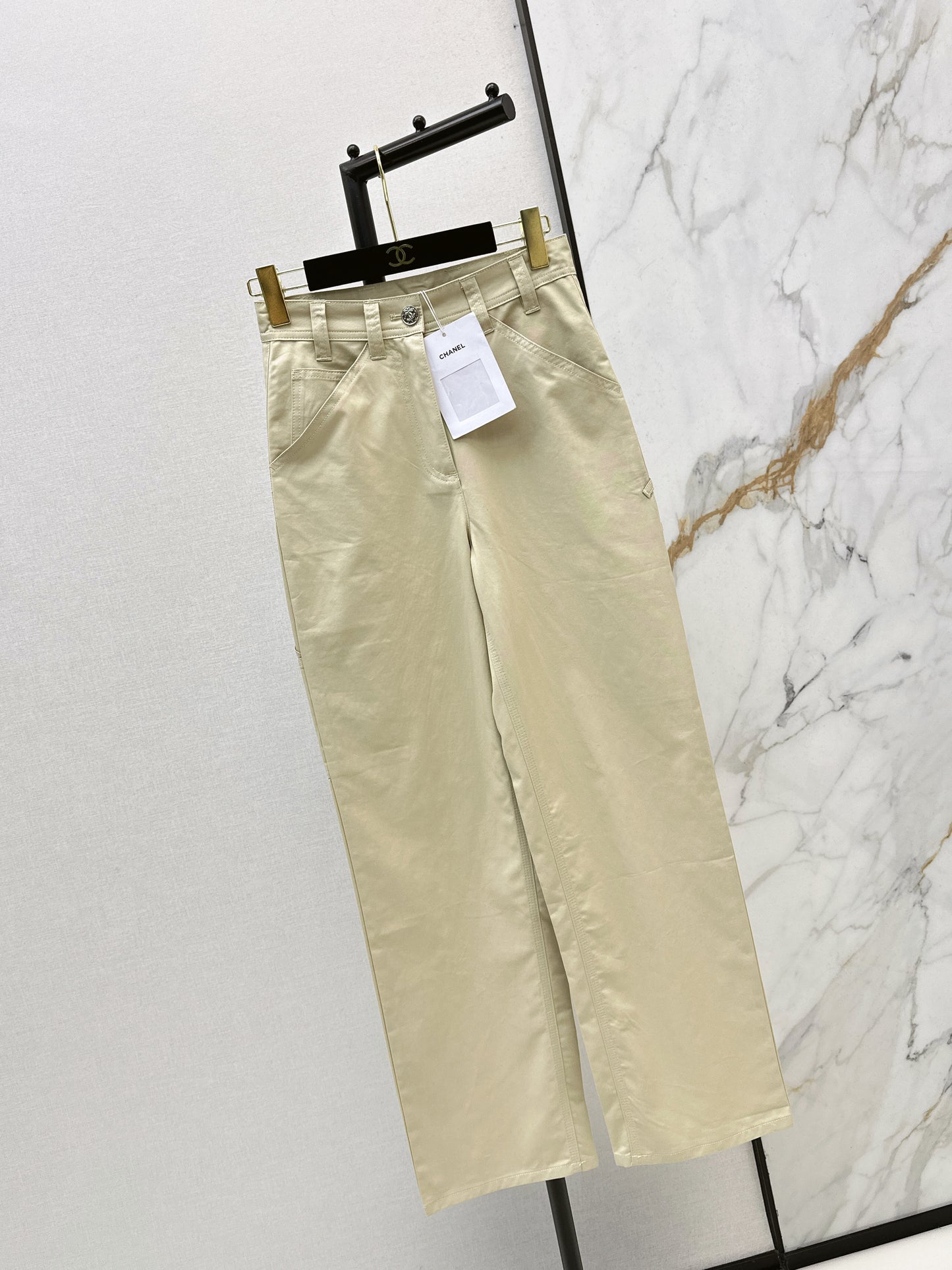 26ss Double side pockets, double C logo jeans