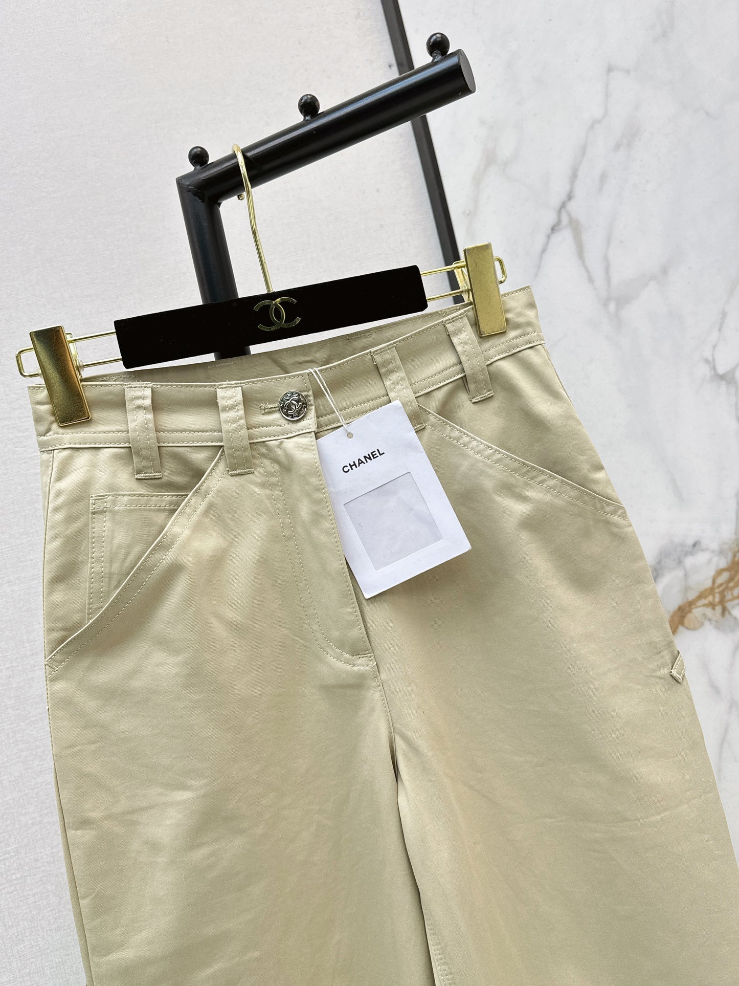 26ss Double side pockets, double C logo jeans