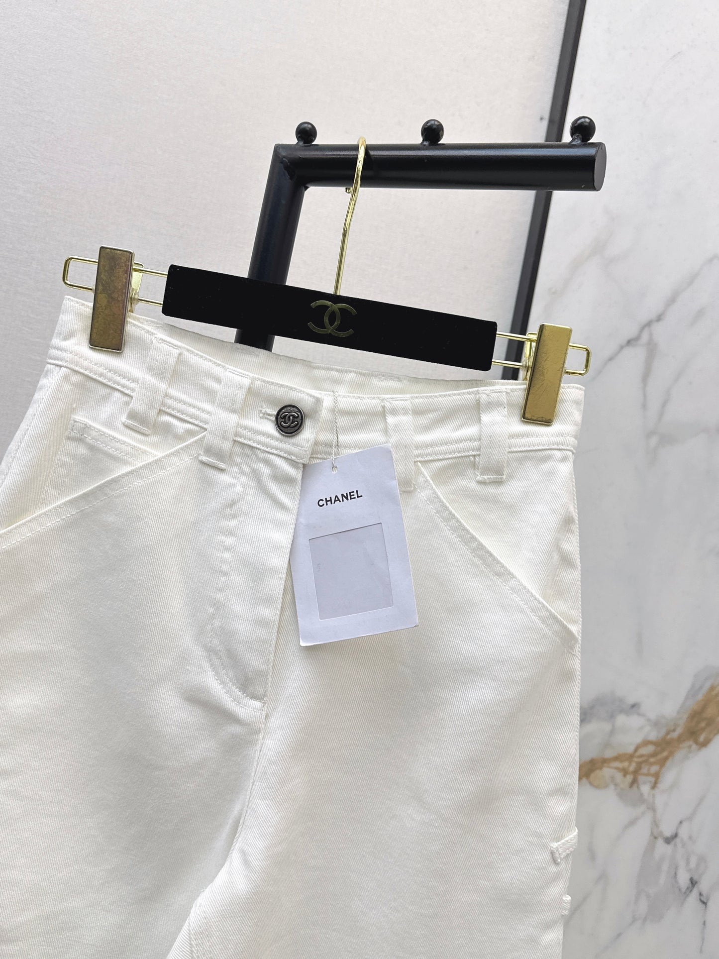26ss Double side pockets, double C logo jeans