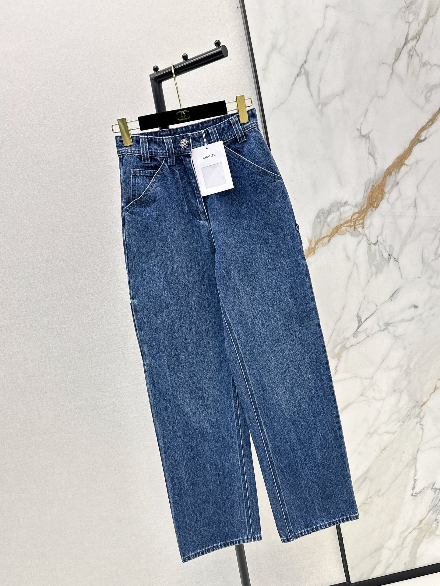 26ss Double side pockets, double C logo jeans