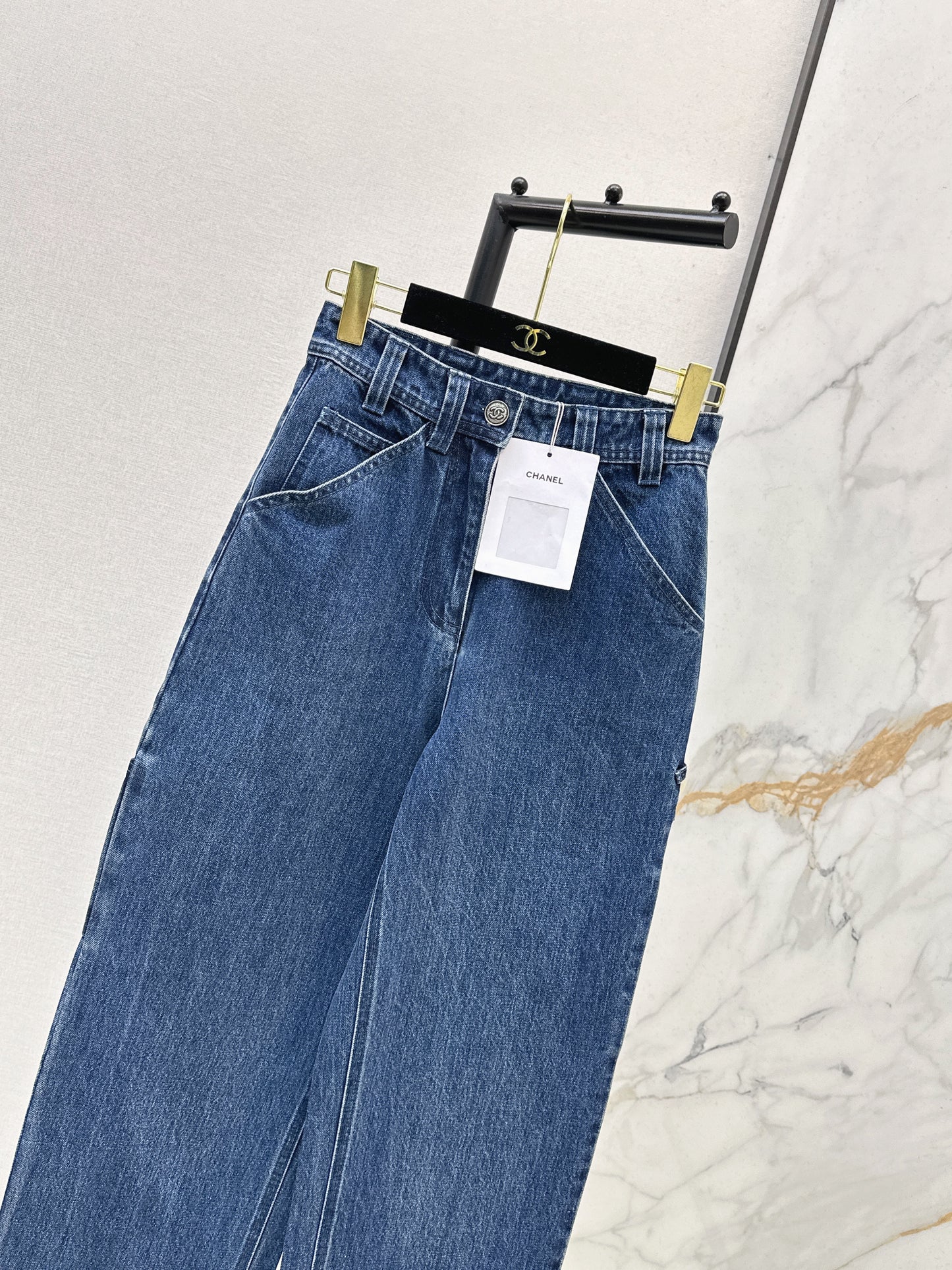 26ss Double side pockets, double C logo jeans