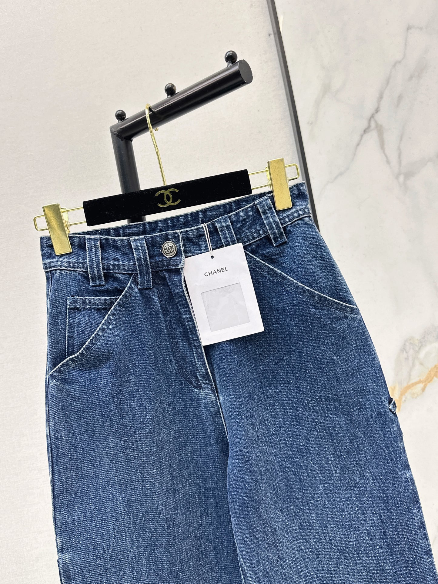 26ss Double side pockets, double C logo jeans