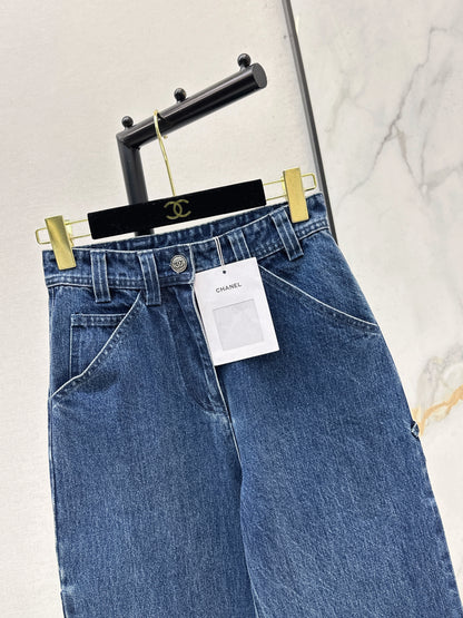 26ss Double side pockets, double C logo jeans