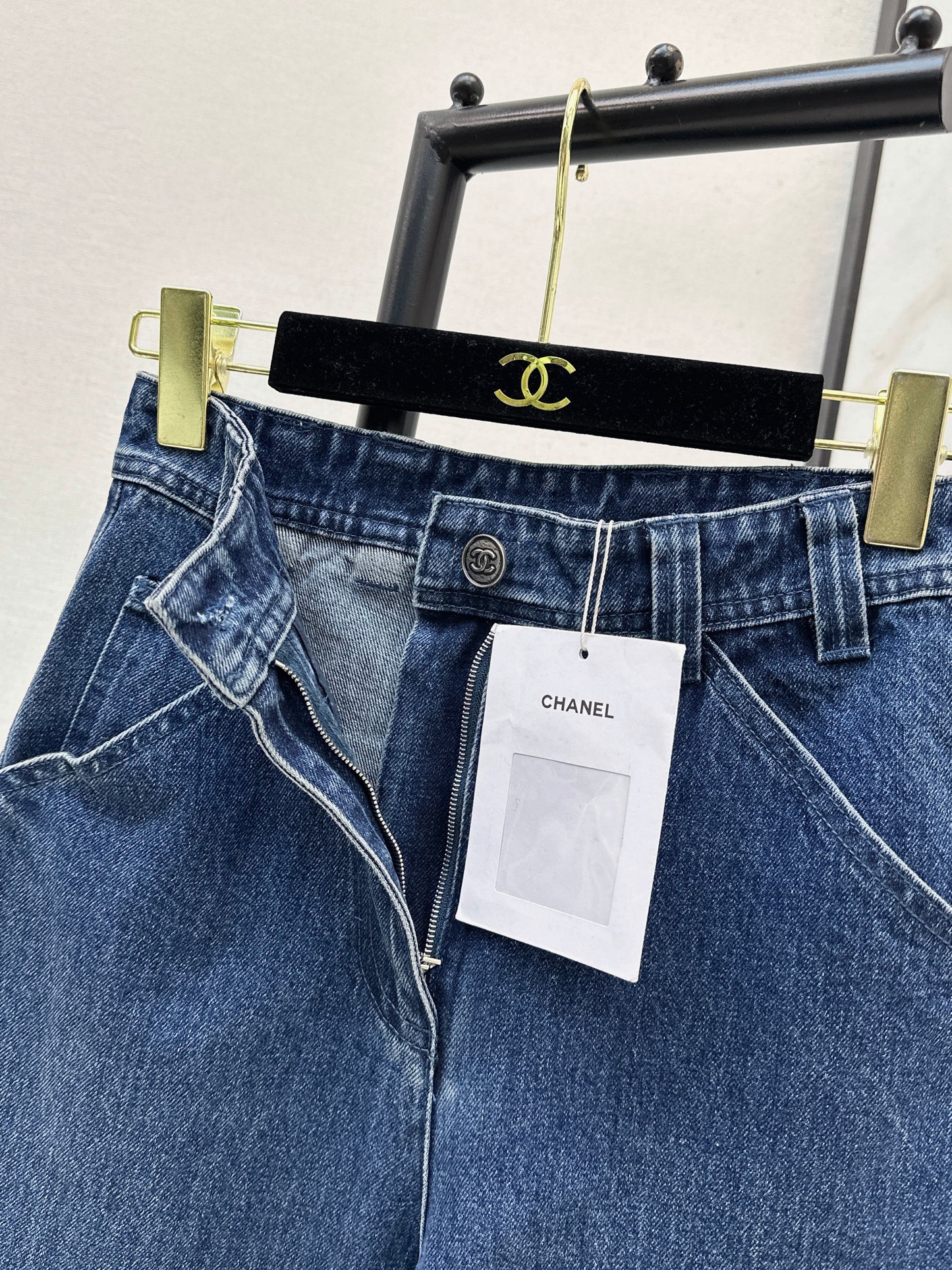 26ss Double side pockets, double C logo jeans