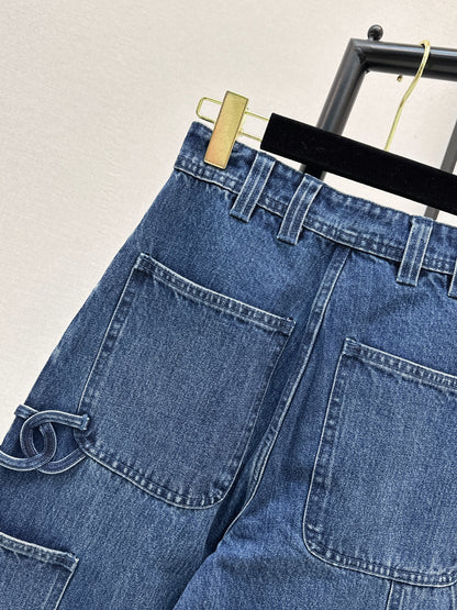 26ss Double side pockets, double C logo jeans