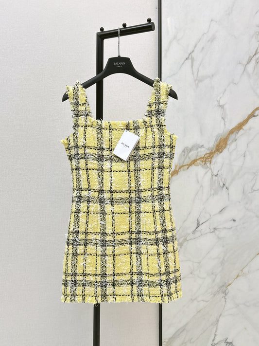 26ss Fringe-trimmed slip dress