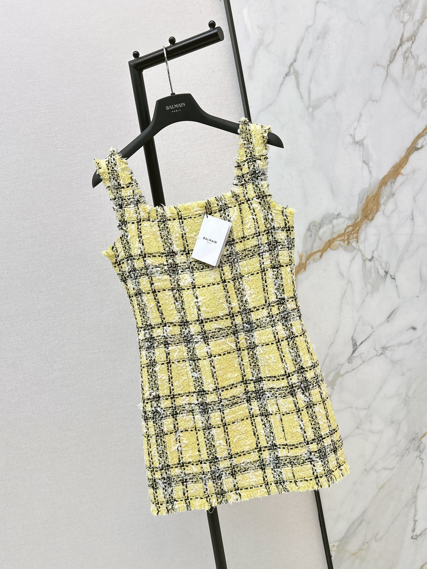 26ss Fringe-trimmed slip dress