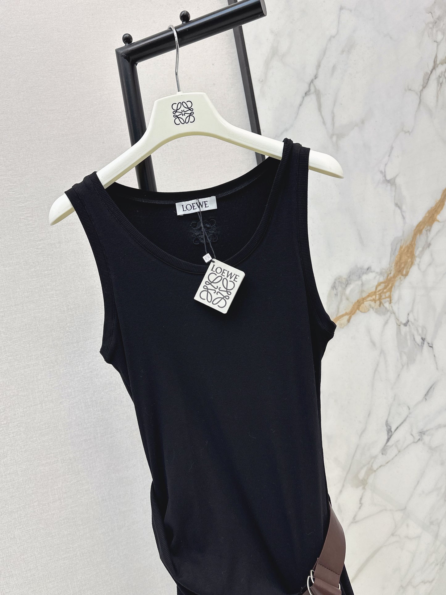 26ss Pleated Dress with Belt Decoration