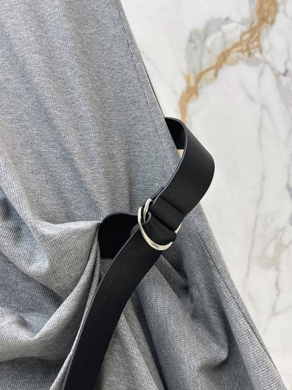 26ss Pleated Dress with Belt Decoration