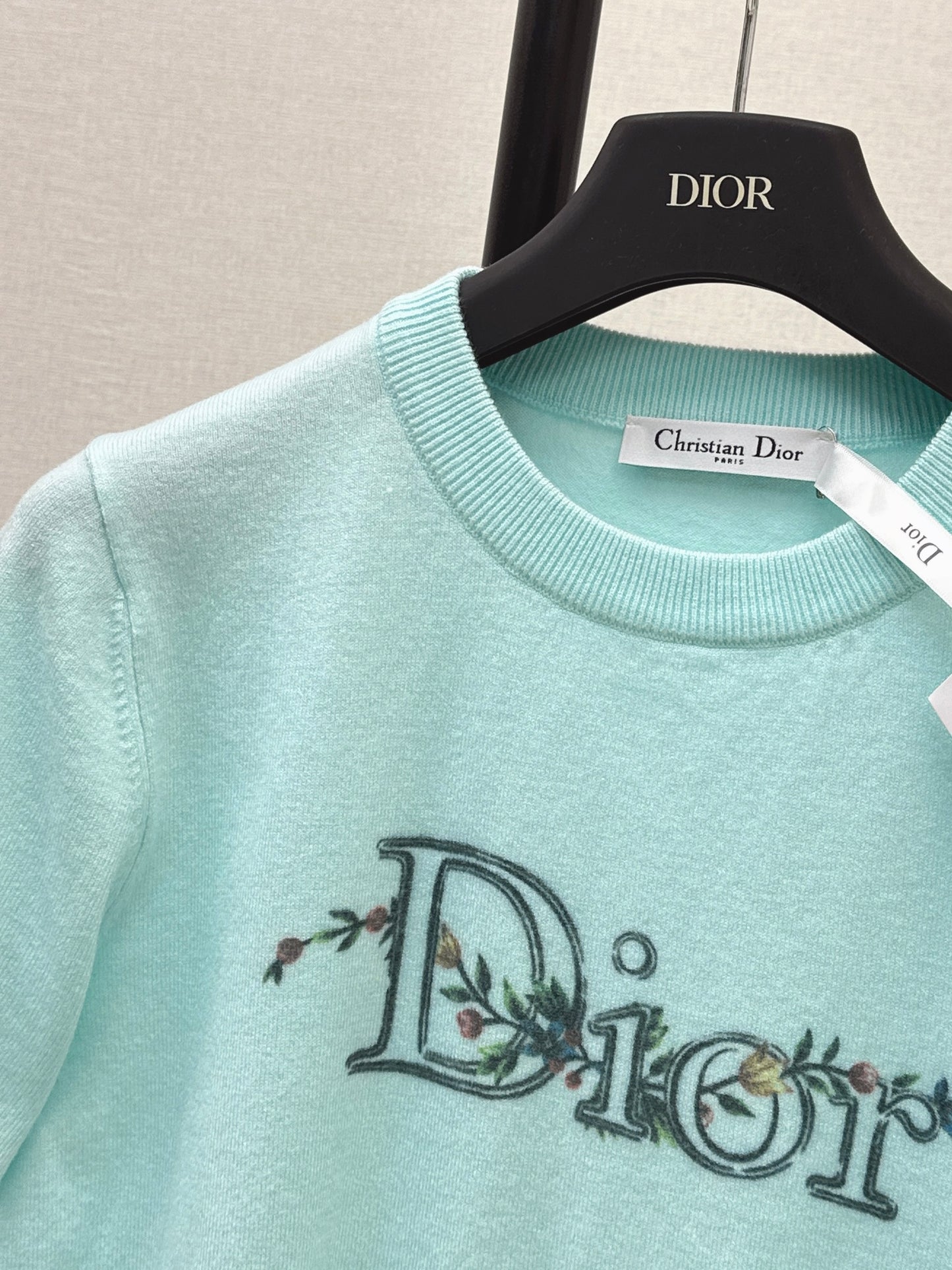 26ss Floral Embroidered Knit T-Shirt