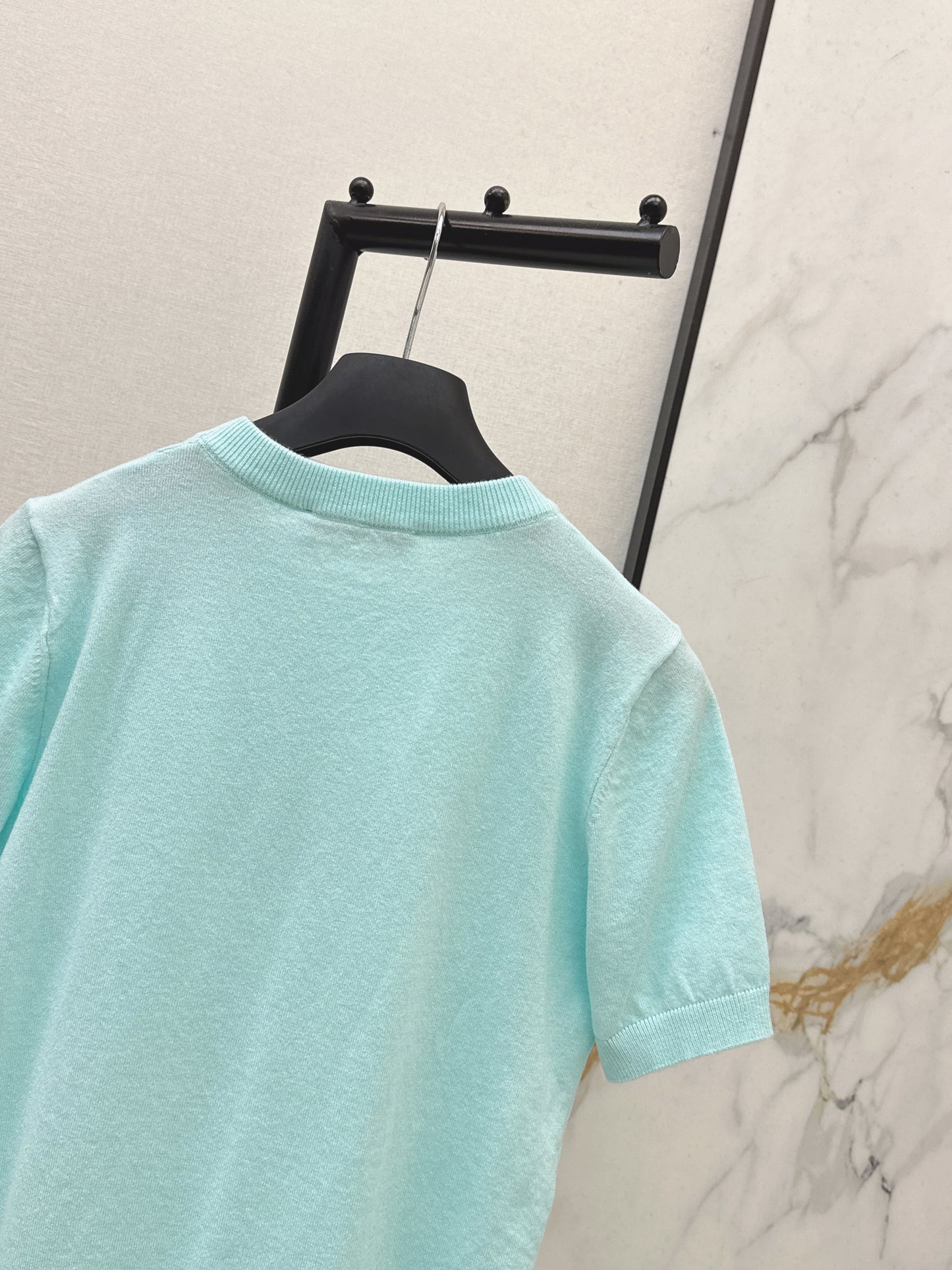 26ss Floral Embroidered Knit T-Shirt