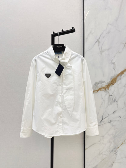 26ss Ribbon-embellished shirt