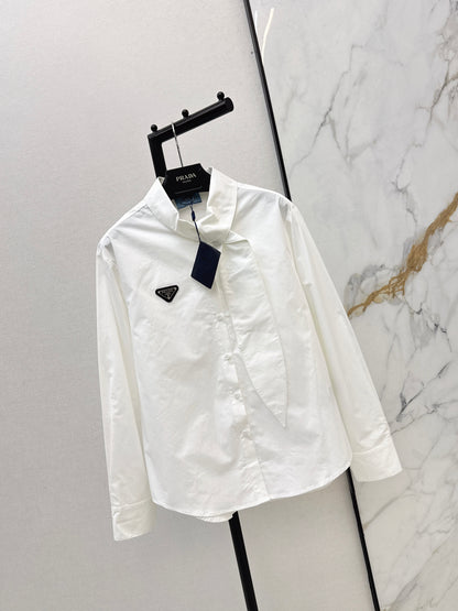 26ss Ribbon-embellished shirt