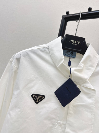 26ss Ribbon-embellished shirt