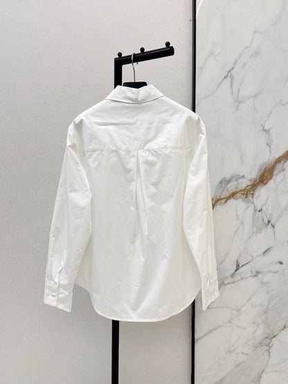 26ss Ribbon-embellished shirt