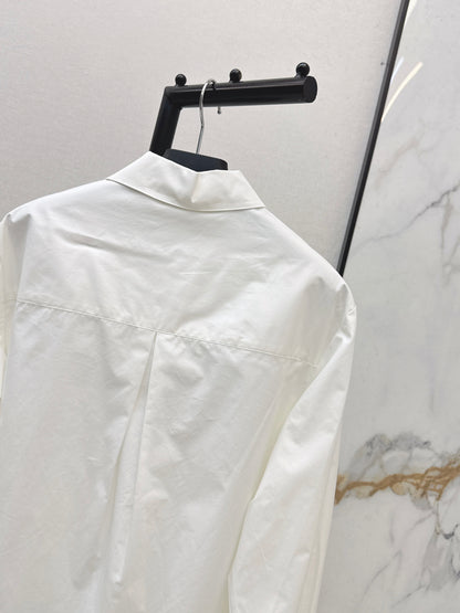 26ss Ribbon-embellished shirt
