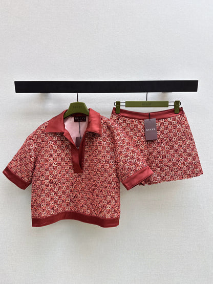 26ss Jacquard Collared Top