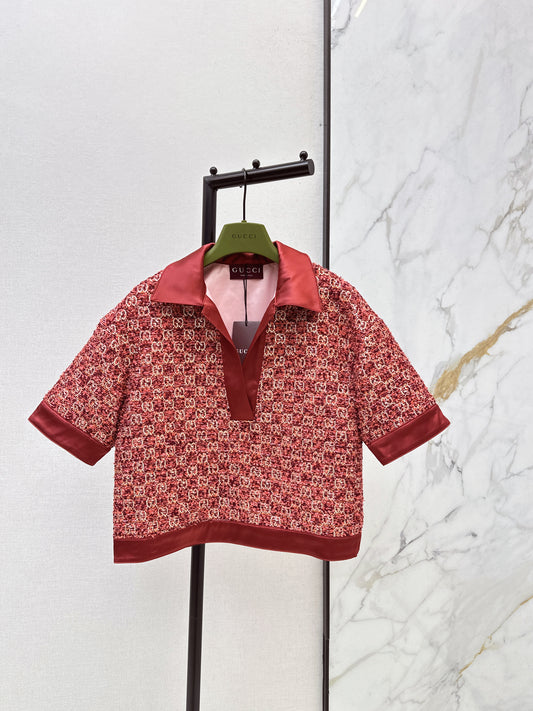 26ss Jacquard Collared Top