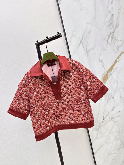 26ss Jacquard Collared Top