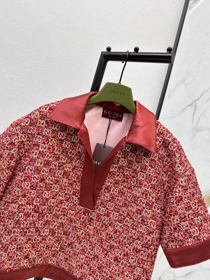 26ss Jacquard Collared Top
