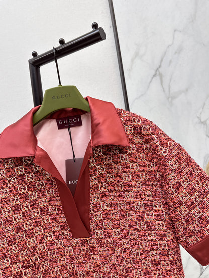 26ss Jacquard Collared Top