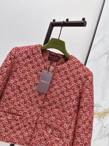 26ss Jacquard Crew Neck Short Jacket