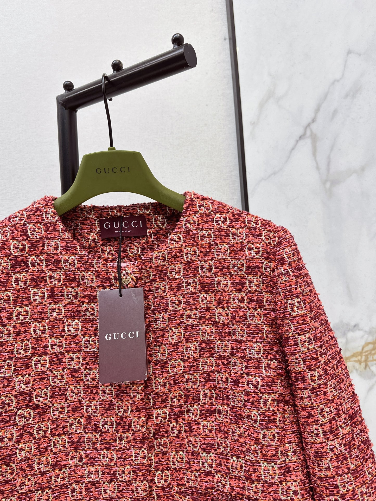 26ss Jacquard Crew Neck Short Jacket