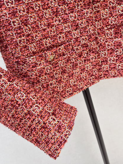 26ss Jacquard Crew Neck Short Jacket