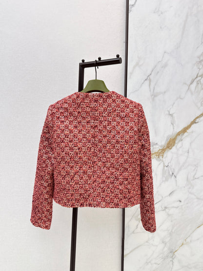26ss Jacquard Crew Neck Short Jacket