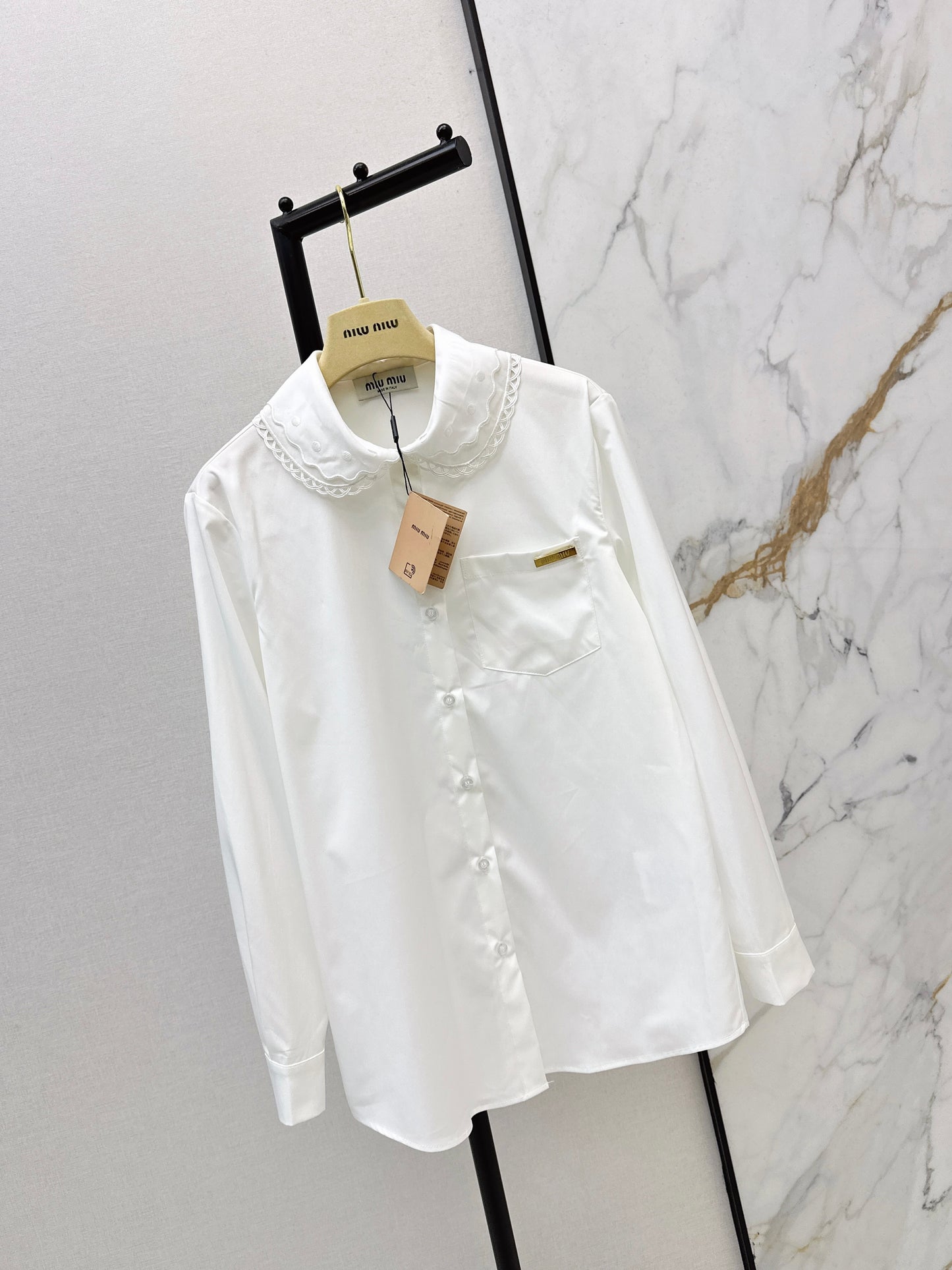 26ss Embroidered Collared Shirt