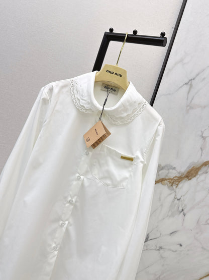 26ss Embroidered Collared Shirt
