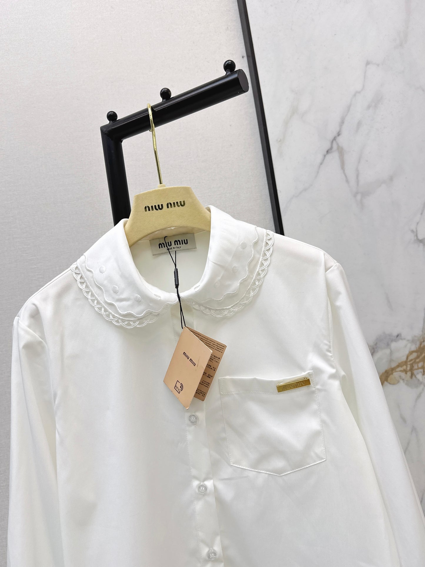 26ss Embroidered Collared Shirt