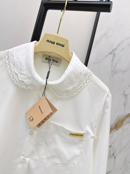 26ss Embroidered Collared Shirt