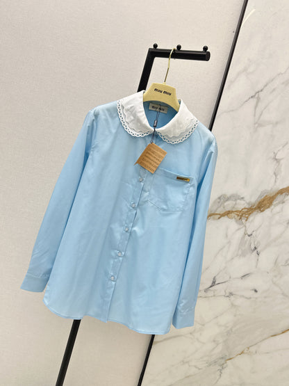 26ss Embroidered Collared Shirt