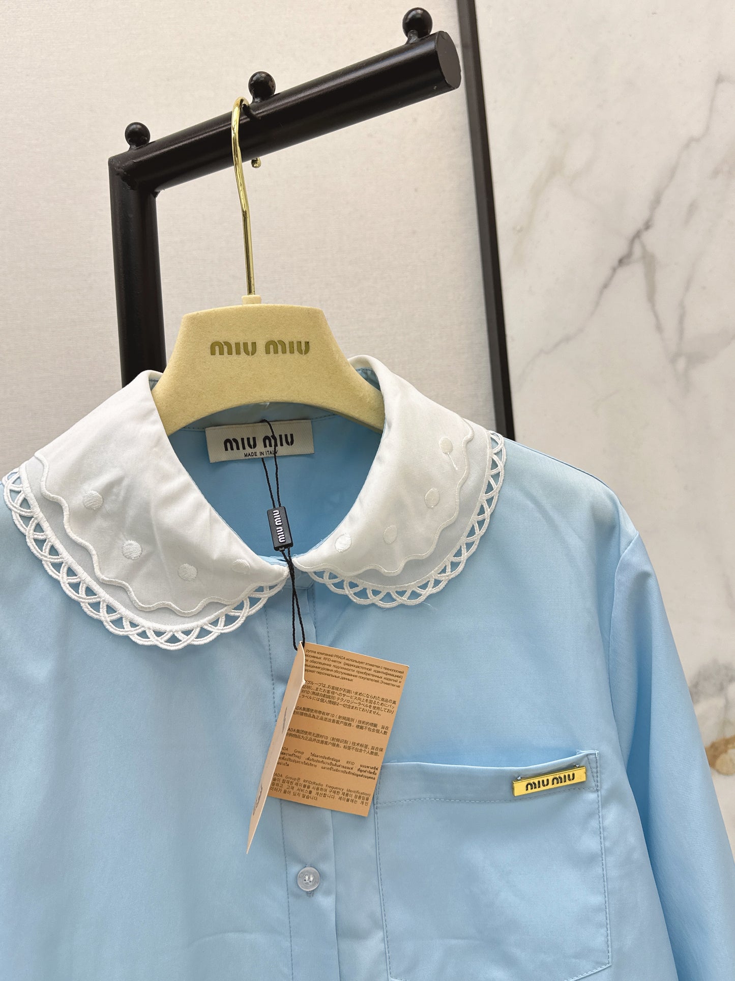 26ss Embroidered Collared Shirt