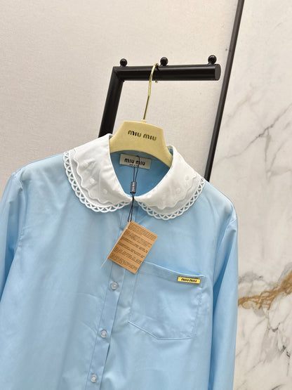 26ss Embroidered Collared Shirt
