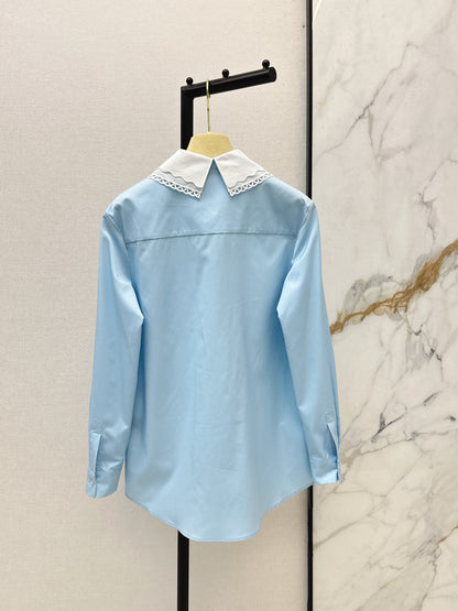 26ss Embroidered Collared Shirt
