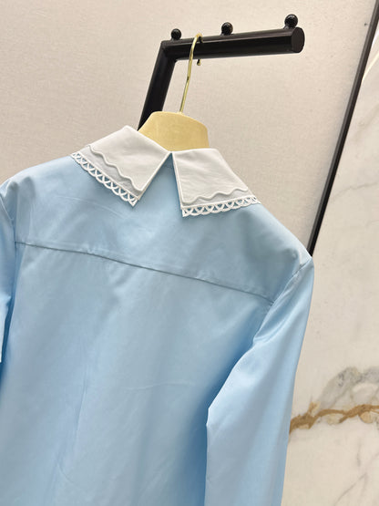26ss Embroidered Collared Shirt