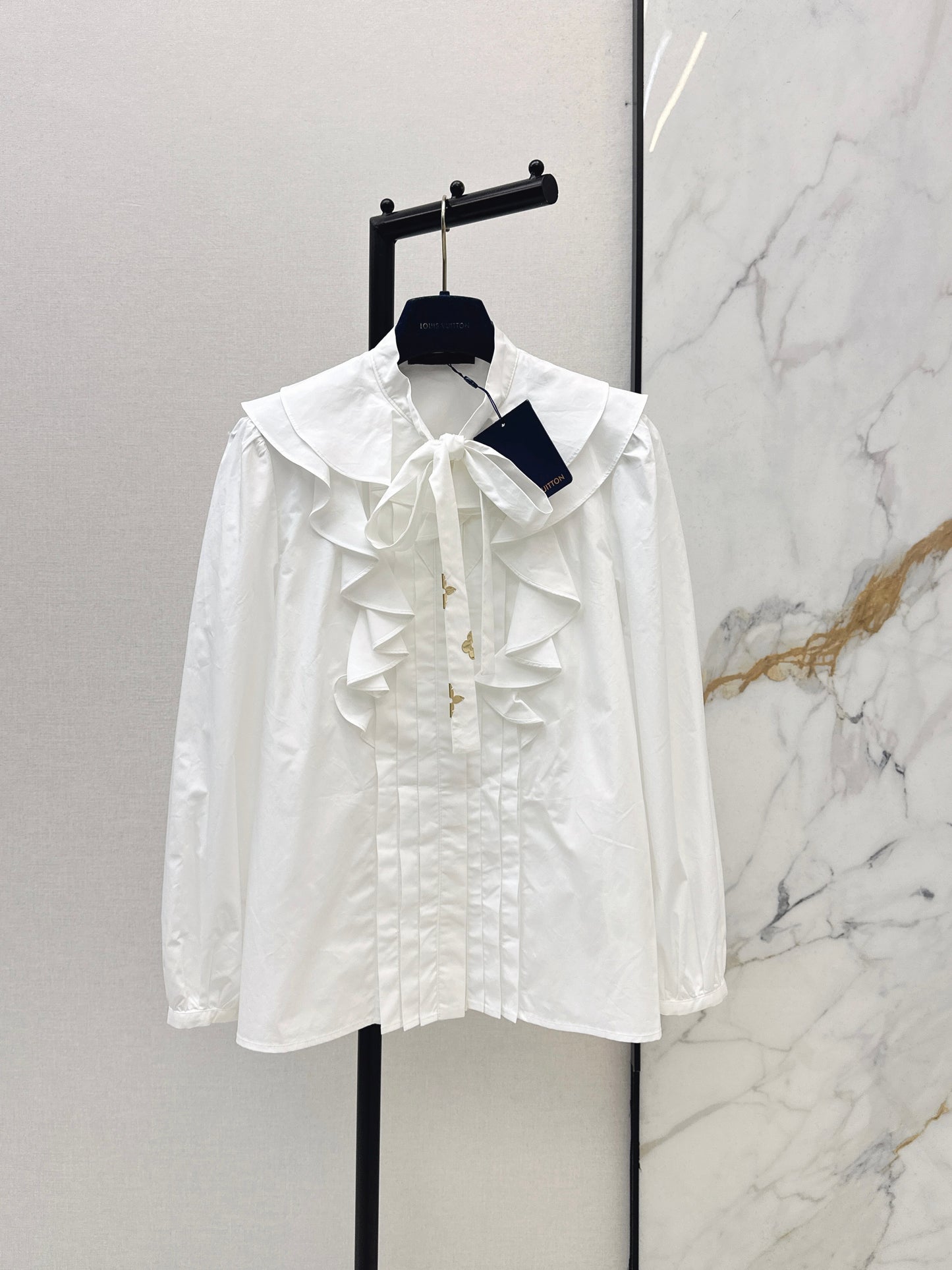 26ss Ruffled Trim Shirt