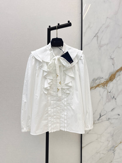 26ss Ruffled Trim Shirt