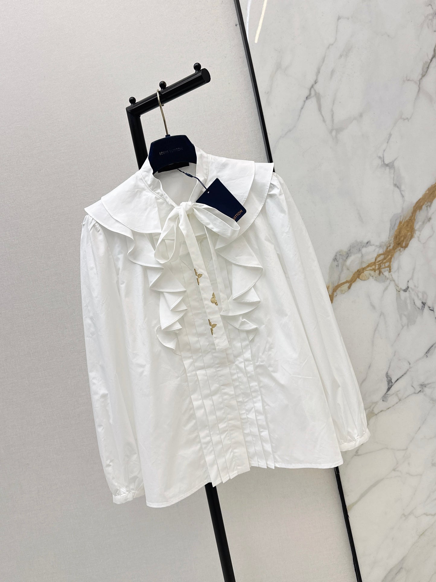 26ss Ruffled Trim Shirt