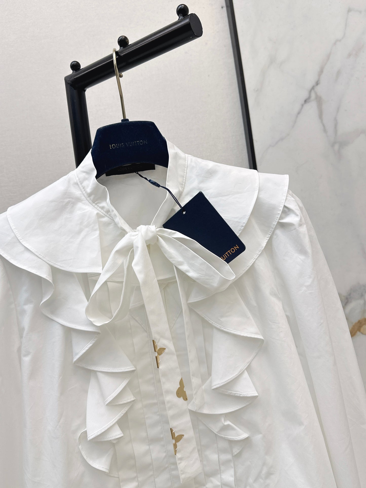 26ss Ruffled Trim Shirt
