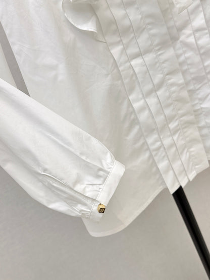 26ss Ruffled Trim Shirt