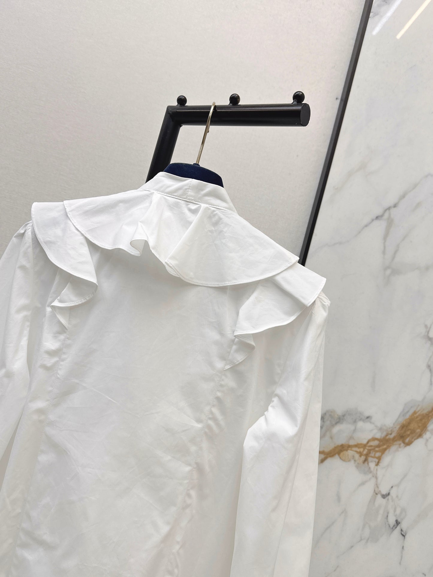 26ss Ruffled Trim Shirt