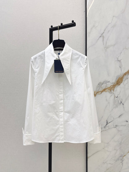 26ss Long pointed collar shirt