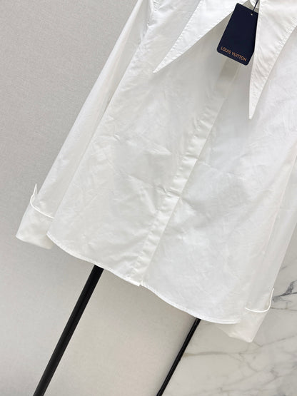 26ss Long pointed collar shirt
