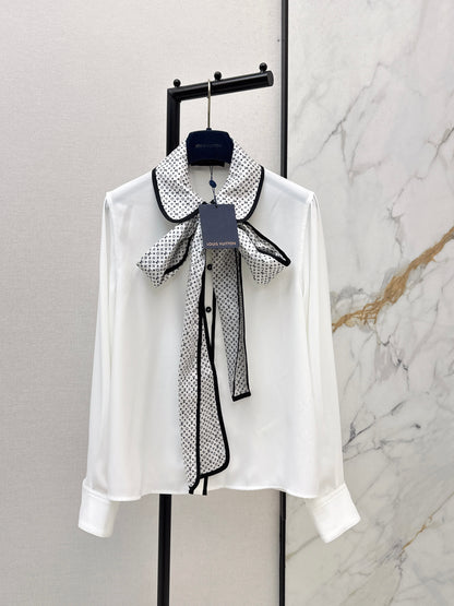 26ss Ribbon-trimmed shirt