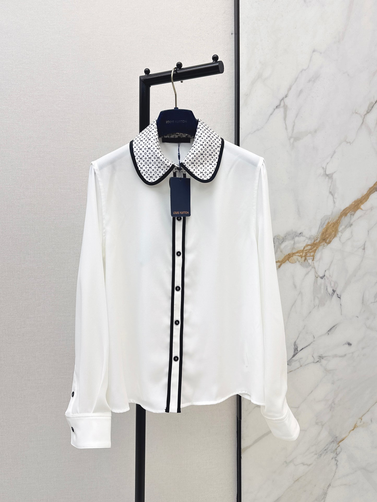 26ss Ribbon-trimmed shirt