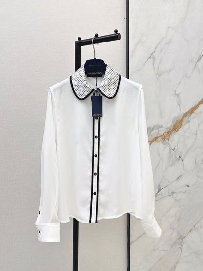 26ss Ribbon-trimmed shirt