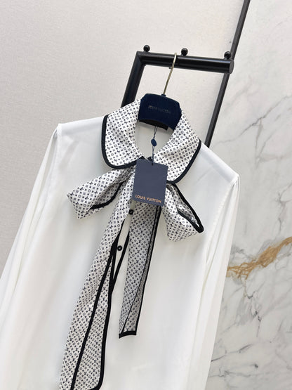 26ss Ribbon-trimmed shirt
